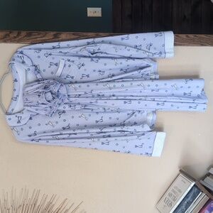 Karen Neuburger Purple MCM Cat Print Pajama Set